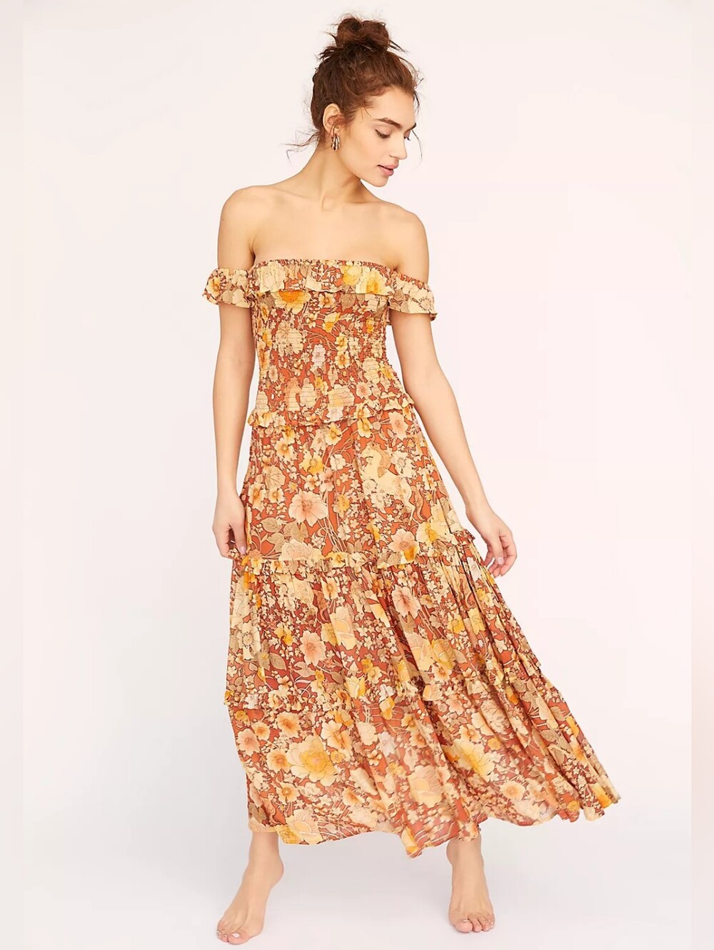 Spell & The Gypsy Collective NWOT Amethyst Shirred Sundress in Amber Size XL
